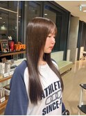 グレージュカラー透明感カラーオリーブカラー