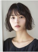 大人世代/ラフボブ/切りっぱなしボブ/外はねボブ