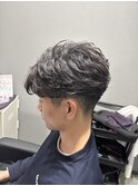 #フェザーパーマ#刈り上げセンターパート