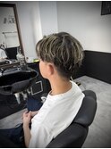 センターパート×メッシュ