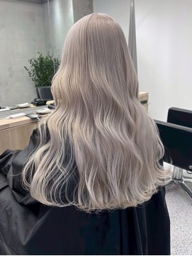 ペレ 梅田(PELE) ホワイトグレージュ/デジタルパーマ/チェリーブラウン/梅田