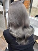 グレージュ　艶髪　髪質改善　ミディアムレイヤー