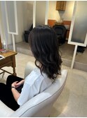 グレージュカラー9.6ハイライトカラーくびれヘア
