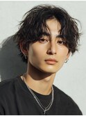黒髪/無造作スパイラルパーマ【MEN'S HAIR】