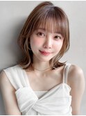 くせ毛風カールモテ髪小顔カットデザインカラー艶感愛され