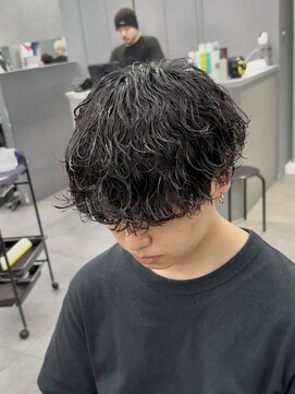 オーバルバイアピッシュ(OVARL by apish) サーフカール波巻きウルフウルフヘアメンズツイスパ原宿