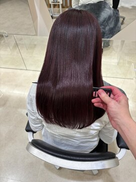 美艶髪質改善カラー×ローズレッド