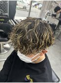 メンズハイライト×スペインカール風ツイストスパイラル