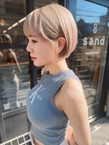 サンドパールス 仙台店(sand PALCE)&nbsp;髪質改善/大人ガーリー/似合わせカット/ショートボブ前髪/仙台