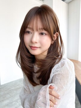 アルバム 渋谷パルコ(ALBUM) ロング暗めカラー顔周りレイヤーフェイスフレーミング_F30980