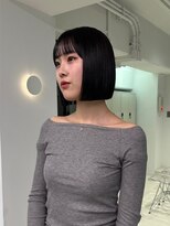 ロマリア ヒルズ 表参道 原宿(Lomalia HILLS)&nbsp;似合わせカット黒髪ボブ[表参道ダブルカラーケアブリーチ]