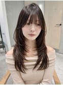 ワンカールでふわっと動くレイヤーとまろやかブラウン