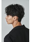 men's/メンズ/ダウンパーマ/黒染め/韓国/ブルーブラック/池袋