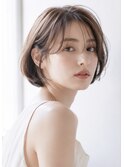 【LOVESTOIKE】丸みショートボブ × シアーベージュ