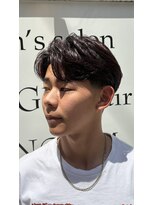 キングオブヘア バイ ノイズ 梅田茶屋町店(KING of hair by NOISM) *NOISMフェザーパーマセンターパートツーブロックマッシュ