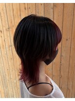 ヘアーメイク ダンス(hair make DANCE)&nbsp;暗髪×レッドのデザインカラー