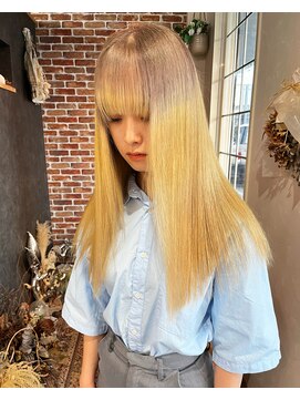 空 【kazuki】ハイトーン/エンドカラー/イエロー