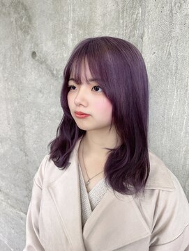 ガルボ ヘアー(garbo hair) #ガルボ#ハイトーン#エクステ#ブリーチ#パープル#10代#20代