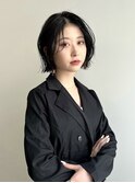 レイヤーカット くびれミディ センターパート インナーカラー