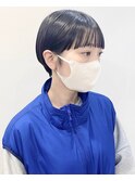 【松戸　石山】黒髪丸みショートワイドバング10代20代30代