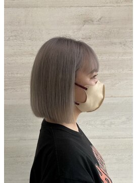 アース 三木店(HAIR & MAKE EARTH) 30代40代ダブルカラーミルクティアッシュデザインカラー透け感