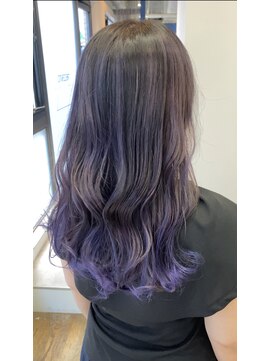 ゴウトゥデイシェアサロン 町田店(GO TODAY SHAiRE SALON) バレイヤージュ青紫
