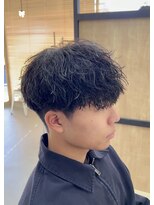 メンズギフト(men's GIFT)&nbsp;刈り上げツーブロックツイストスパイラルパーマメンズマッシュ