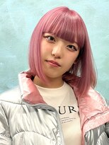 カー(KAH)&nbsp;ピンク　ボブ　前下がり　ラベンダーピンク　ハイトーン