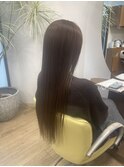 【うる艶ストレート×ナチュラルブラウン】