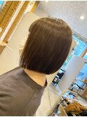 20代30代40代タッセルボブ 切りっぱなし 縮毛矯正 ショートボブ