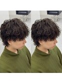マッシュウルフ波巻きスパイラルパーマ