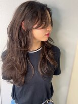 ロイオブジゼル(roi of GiseL)&nbsp;ロング レイヤーカット 韓国ヘア 顔周りカット 透明感カラー