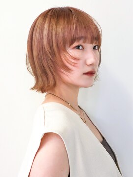 シスタ(SISTA) 外はねくびれボブ/メルティカラーオレンジベージュ谷ひより/6