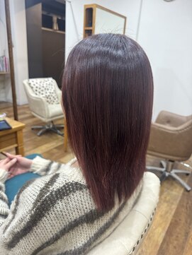 ラボヌール ヘアーウル 春日部西口店(La Bonheur hair heureux) ピンクカラー