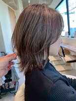 コンティロミー(CONTI ROMMY.)&nbsp;ゆるふわミディアム☆ヘーゼルブラウンくびれボブ20代～50代