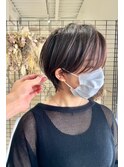 別府ショートボブ顔まわりレイヤーカット髪質改善カラー30代