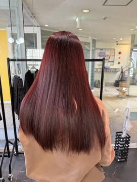 サンエンヘアー(lll_en hair) ワインレッド