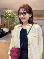 スク(SUKU) ぱつっとボブ×オレンジカラー