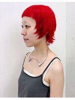 クク 渋谷(QUQU)&nbsp;赤　レッド　ショート　ミディアム　ウルフ