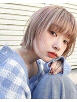 サロンドミルク 新百合ヶ丘店(salon de MiLK)&nbsp;顔周りが可愛いハイトーンボブ［新百合ヶ丘］