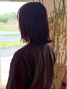 サクヘアー(39 hair) 【129.切りっぱなし×外ハネミディ】レイヤーも人気◎