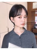 丸みショートボブ/レイヤー/20代30代40代50代/原宿0427