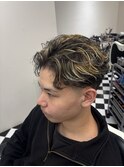 波巻きツイストスパイラルリバースセンターパートニュアンスパT