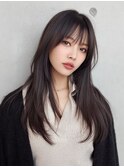 美髪レイヤーカット/顔まわりレイヤー/ロングレイヤーカット
