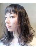 MEDIUM【ショートバング・パーマ・グラデーションカラー】