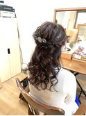 ハーフアップアレンジ　【ヘアセット/立川/国分寺/袴着付け】