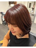 ヘアーアンドメイクアップ ケー インターナショナル 神楽坂(Ke' International)&nbsp;暖色カラー　レッドブラウン　艶カラー　レッドカラー