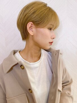 ロンド ストラーダ 心斎橋(Lond strada) ショート×ハイライト白髪ぼかし×シルキーベージュ[心斎橋]