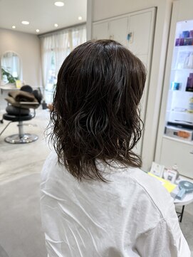 サンクチュアリー ウィズ コネクト(Sanctuary with connect) アッシュブラウンカラー×夏パーマ