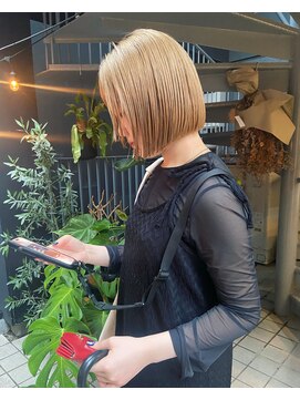 パープル(PURPLE) ハイトーン/ボブ/切りっぱなし